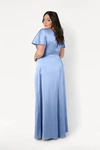 Camilla Dusty Blue Blue Bridesmaid Dress By TH&TH Curve Back Side