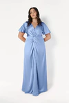 Camilla Dusty Blue Blue Bridesmaid Dress By TH&TH Curve Front 2