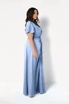 Camilla Dusty Blue Blue Bridesmaid Dress By TH&TH Curve Side