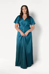 Camilla Emerald Green Bridesmaid Dress By TH&TH Curve Front