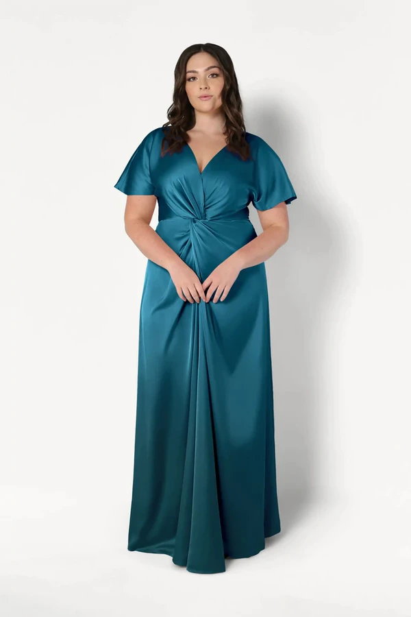 camilla-emerald-green-bridesmaid-dress-thth-curve-front Camilla Emerald Green Bridesmaid Dress By TH&TH Curve Front