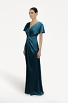 Camilla Emerald Green Bridesmaid Dress By TH&TH Side Front