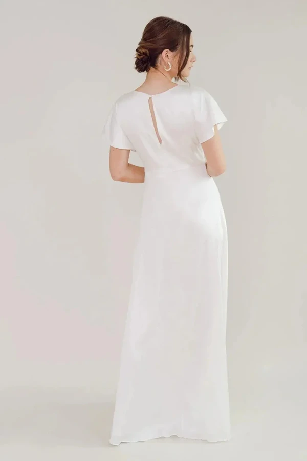camilla-ivory-neutral-bridesmaid-dress-thth-back Camilla Ivory Neutral Bridesmaid Dress By TH&TH Back