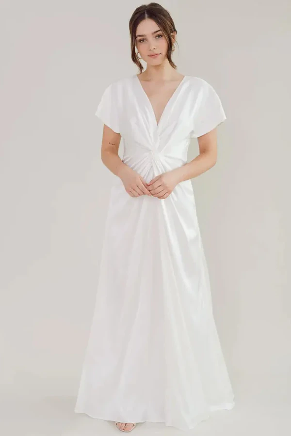 camilla-ivory-neutral-bridesmaid-dress-thth-front Camilla Ivory Neutral Bridesmaid Dress By TH&TH Front