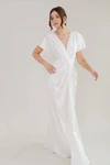 Camilla Ivory Neutral Bridesmaid Dress By TH&TH Front Hip