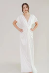 Camilla Ivory Neutral Bridesmaid Dress By TH&TH Front Hip 2