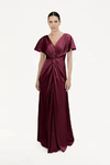 Camilla Bridesmaid Dress in Merlot Satin | Bridesmaids Only