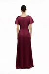 Camilla Merlot Burgundy Bridesmaid Dress By TH&TH Back