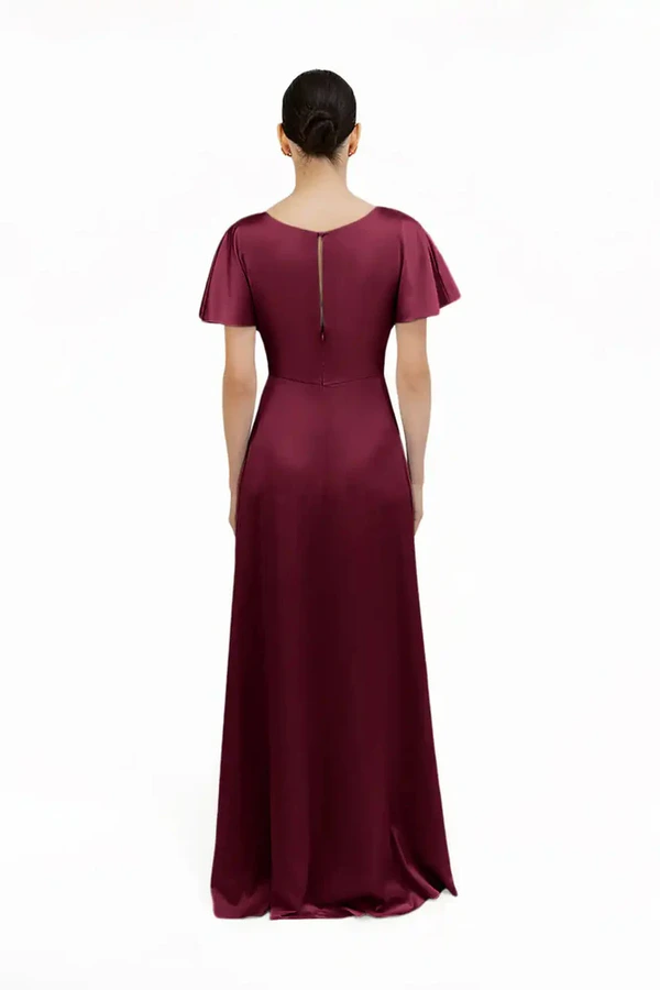 camilla-merlot-burgundy-bridesmaid-dress-thth-back Camilla Merlot Burgundy Bridesmaid Dress By TH&TH Back