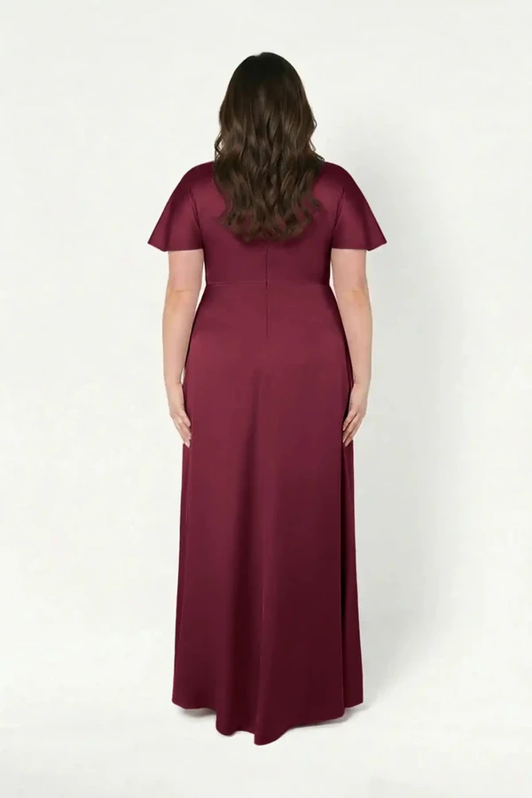 camilla-merlot-burgundy-bridesmaid-dress-thth-curve-back Camilla Merlot Burgundy Bridesmaid Dress By TH&TH Curve Back