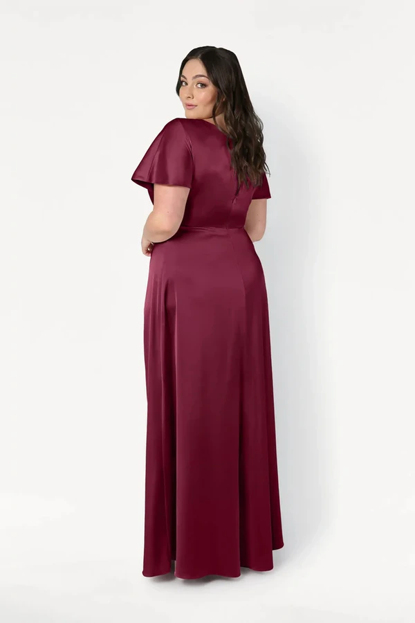camilla-merlot-burgundy-bridesmaid-dress-thth-curve-back-side Camilla Merlot Burgundy Bridesmaid Dress By TH&TH Curve Back Side
