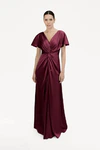Camilla Merlot Burgundy Bridesmaid Dress By TH&TH Front