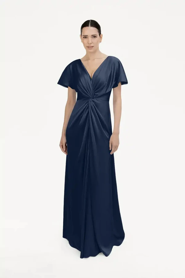 camilla-navy-blue-bridesmaid-dress-thth-front Camilla Navy Blue Bridesmaid Dress By TH&TH Front