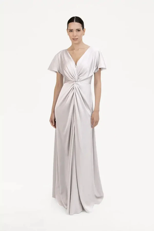 camilla-oyster-neutral-bridesmaid-dress-thth-front Camilla Oyster Neutral Bridesmaid Dress By TH&TH Front