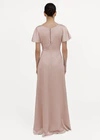 Camilla Short Sleeve Blush Pink Bridesmaid Dress By TH&TH Back