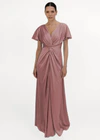 Camilla Short Sleeve Rose Pink Bridesmaid Dress By TH&TH Front