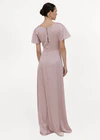 Camilla Short Sleeve Smoked Blush Pink Bridesmaid Dress By TH&TH Back
