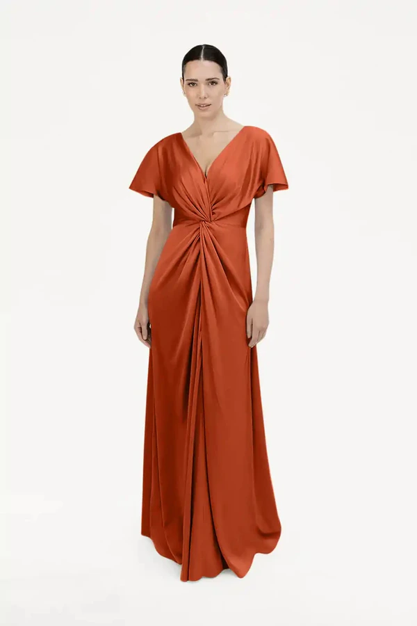 camilla-terracotta-neutral-bridesmaid-dress-thth-front Camilla Terracotta Neutral Bridesmaid Dress By TH&TH Front