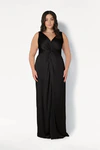 Carmen Black black bridesmaid dress by TH&TH, curve front view