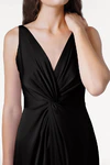 Carmen Black black bridesmaid dress by TH&TH, detail 1 view