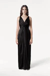 Carmen Black black bridesmaid dress by TH&TH, front view