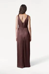 Carmen Chocolate Brown brown bridesmaid dress by TH&TH, back view