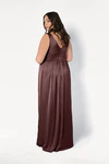 Carmen Chocolate Brown brown bridesmaid dress by TH&TH, curve back view