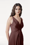 Carmen Chocolate Brown brown bridesmaid dress by TH&TH, detail 2 view