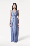 Carmen French Blue blue bridesmaid dress by TH&TH, front view