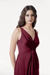 Carmen Merlot merlot bridesmaid dress by TH&TH, detail 2 view