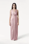 Carmen Smoked Blush pink bridesmaid dress by TH&TH, front view