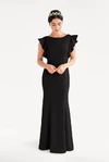 Cecelia Black Bridesmaid Dress by TH&TH – Front