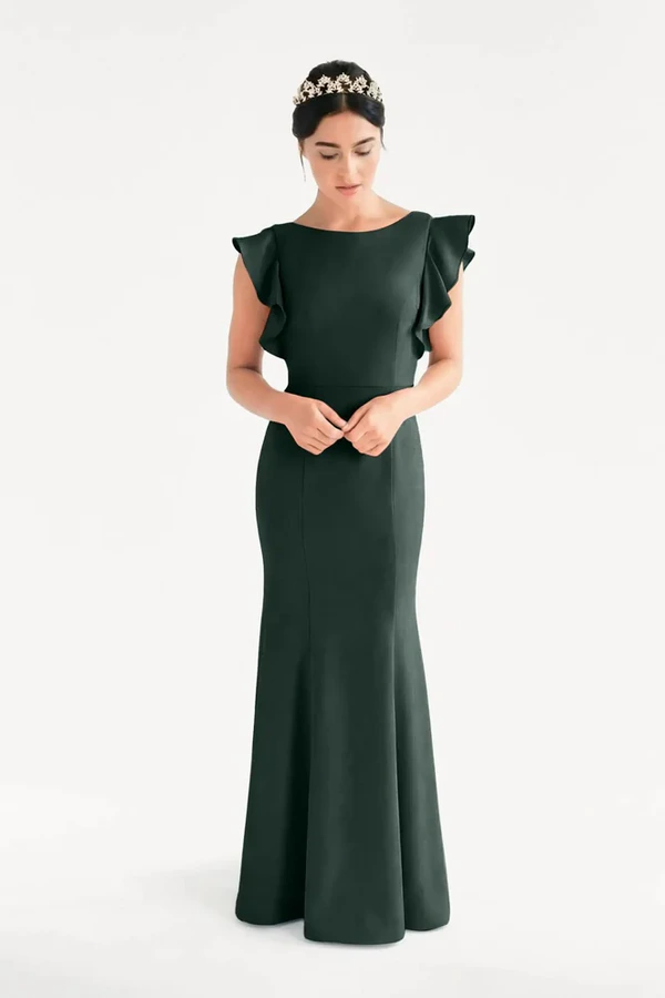 Cecelia Green Bridesmaid Dress by TH&TH – Front Cecelia Green Bridesmaid Dress by TH&TH – Front