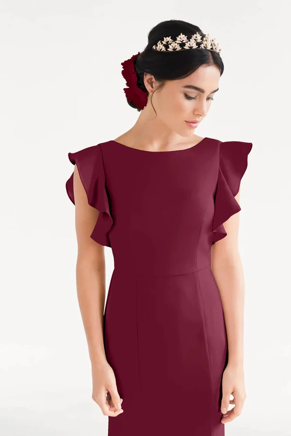 Cecelia Burgundy Bridesmaid Dress by TH&TH – View Cecelia Burgundy Bridesmaid Dress by TH&TH – View