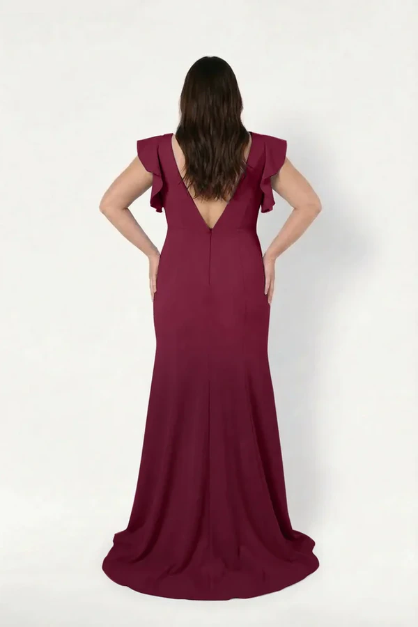 Cecelia Burgundy Bridesmaid Dress by TH&TH – View Cecelia Burgundy Bridesmaid Dress by TH&TH – View
