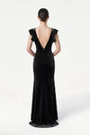 Cecelia Velvet Black Bridesmaid Dress by TH&TH – View