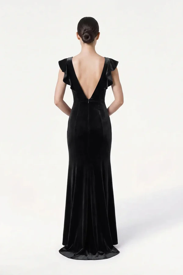 Cecelia Velvet Black Bridesmaid Dress by TH&TH – View Cecelia Velvet Black Bridesmaid Dress by TH&TH – View