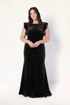Cecelia Velvet Black Bridesmaid Dress by TH&TH – View