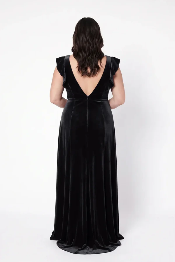 Cecelia Velvet Black Bridesmaid Dress by TH&TH – View Cecelia Velvet Black Bridesmaid Dress by TH&TH – View