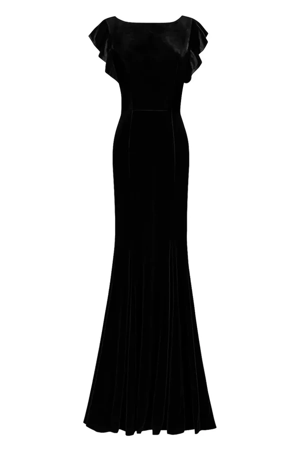 Cecelia Velvet Black Bridesmaid Dress by TH&TH – View Cecelia Velvet Black Bridesmaid Dress by TH&TH – View