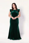 Cecelia Velvet Bridesmaid Dress in Forest Green | Bridesmaids Only
