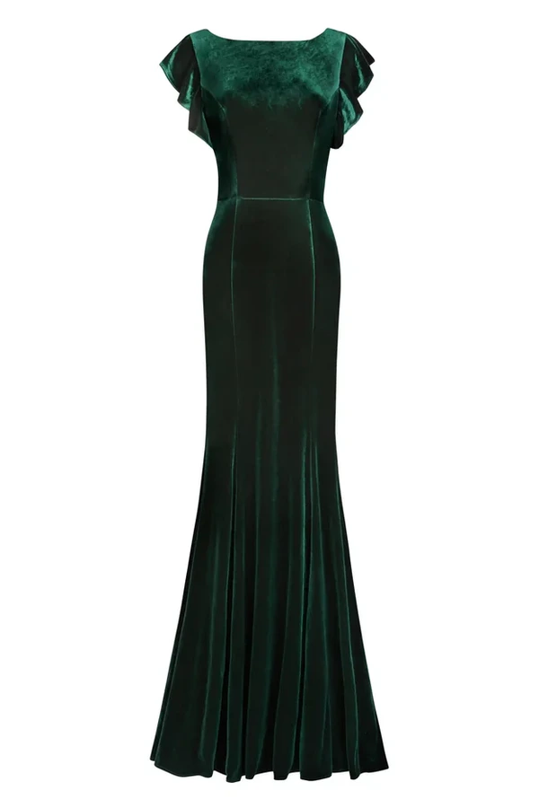 Cecelia Velvet Bridesmaid Dress in Forest Green Cecelia Velvet Bridesmaid Dress in Forest Green | Bridesmaids Only