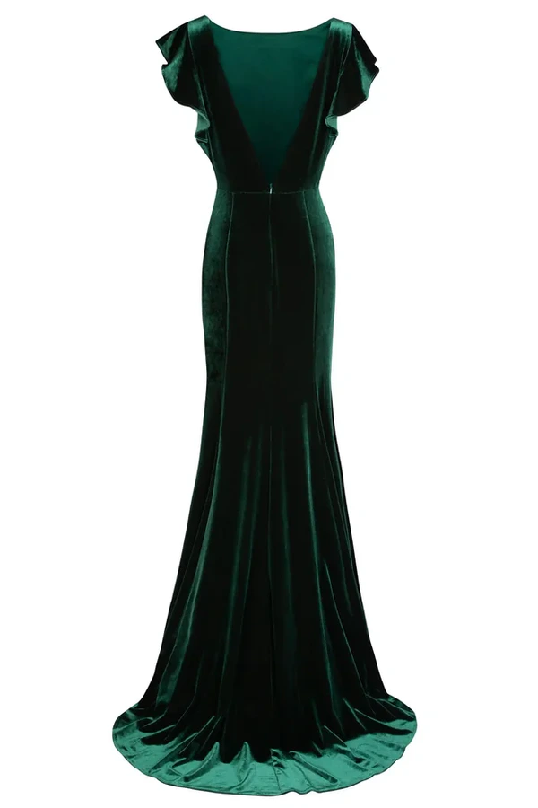 Cecelia Velvet Bridesmaid Dress in Forest Green Cecelia Velvet Bridesmaid Dress in Forest Green | Bridesmaids Only