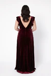 Cecelia Velvet Burgundy Bridesmaid Dress by TH&TH – View