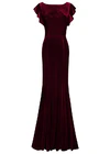 Cecelia Velvet Burgundy Bridesmaid Dress by TH&TH – View