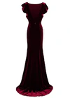 Cecelia Velvet Burgundy Bridesmaid Dress by TH&TH – View