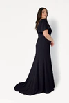 Celeste Black Bridesmaid Dress by TH&TH – Curve Back