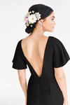 Celeste Black Bridesmaid Dress by TH&TH – Detail