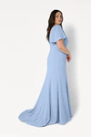 Celeste Blue Bridesmaid Dress by TH&TH – Curve Back