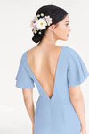 Celeste Blue Bridesmaid Dress by TH&TH – Detail
